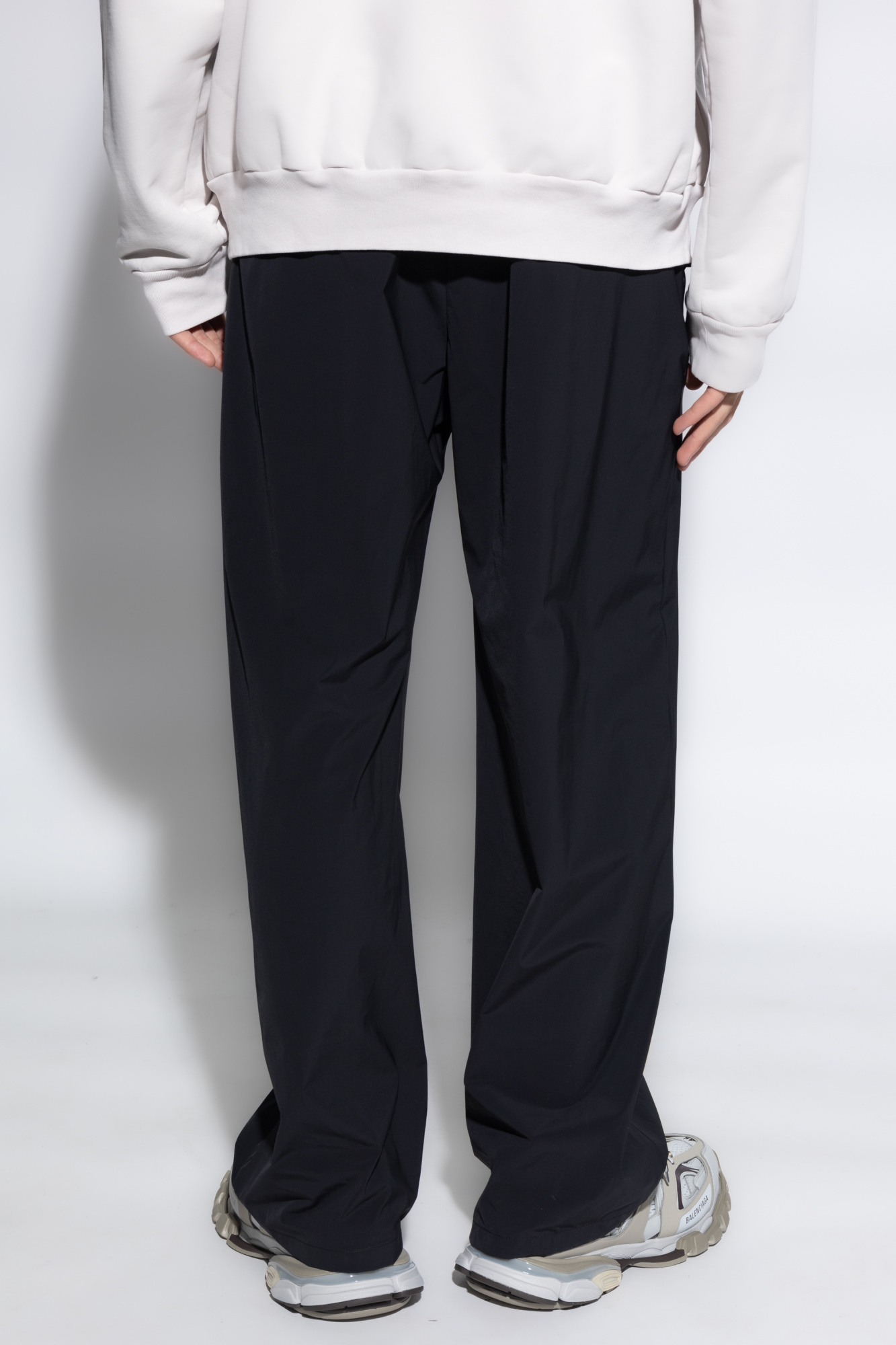 Balenciaga Nylon trousers with printed logo | Men's Clothing